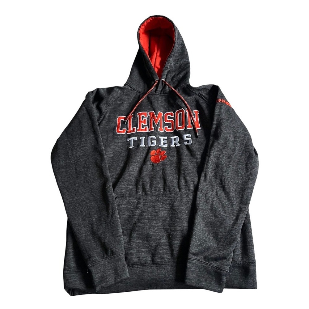 Stadium Athletics Hoodie Mens Large Clemson Tigers Pullover Fleece NCAA Gray